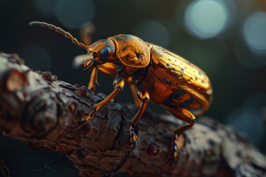 
Macro photography of a great capricorn beetle