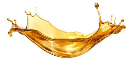Fototapeta premium Golden oil splash cut out