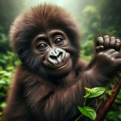 Fototapeta premium happy monkey