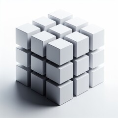 3d cubes on white