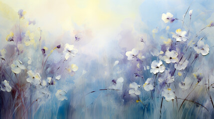 watercolor painting of flowers. generative ai