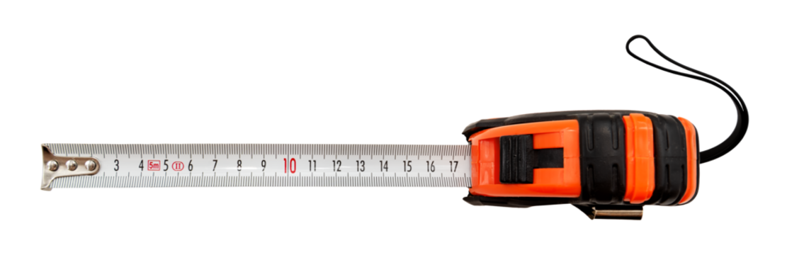 Construction measuring tape on a white background. Roulette