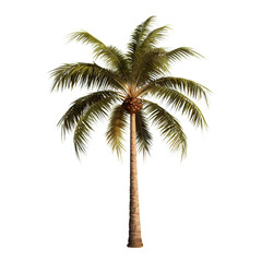 Fototapeta na wymiar Green palm tree cut out