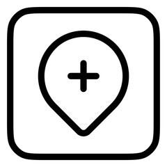 Fototapeta premium Editable add location vector icon. Map, location, navigation. Part of a big icon set family. Perfect for web and app interfaces, presentations, infographics, etc