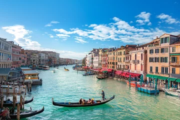 Fotobehang Gondels Grand Canal in Venice