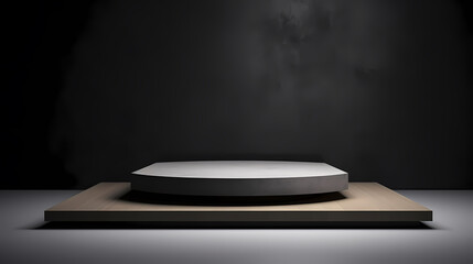 3D rendering minimalist background product booth, podium, stage, product commercial photography background, cosmetics booth