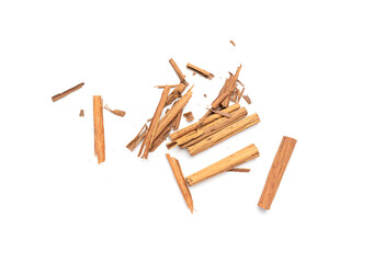Broken Ceylon Cinnamon Isolated, Cinnamomum Verum Bark, Zeylanicum, Real Cinnamon Sticks