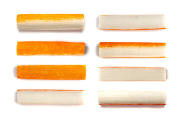 Crab Stick Isolated, Orange Crabstick Closeup, Crabmeat Food, Crabmeat Fish Sticks, Crab Sticks