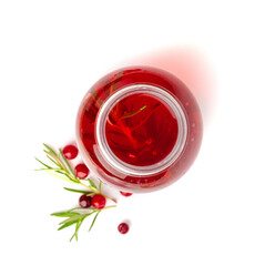 Cold Lingonberry Drink, Iced Cowberry Tea, Refreshing Cranberry Cocktail, Berry Mors, Red Berries...