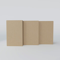 Brown, Box 3D Rendering Image For Product Mockup Presentations