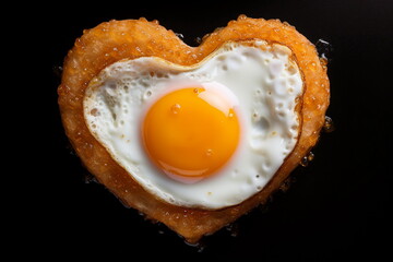 heart shape fried egg