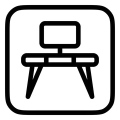 Editable workspace, desk vector icon. Part of a big icon set family. Perfect for web and app interfaces, presentations, infographics, etc
