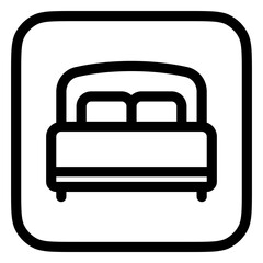 Editable double bed vector icon. Part of a big icon set family. Perfect for web and app interfaces, presentations, infographics, etc