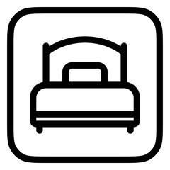Editable single bed vector icon. Part of a big icon set family. Perfect for web and app interfaces, presentations, infographics, etc