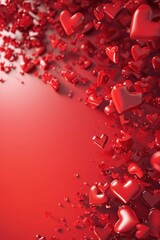 Obraz premium valentine's day poster template with large copy space for text