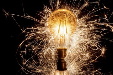 light bulb in the dark.