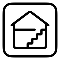 Editable house floor, layout vector icon. Property, real estate, construction, mortgage, interiors. Part of a big icon set family. Perfect for web and app interfaces, presentations, infographics, etc
