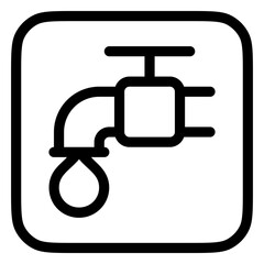 Editable tap water, faucet vector icon. Property, real estate, construction, mortgage, interiors. Part of a big icon set family. Perfect for web and app interfaces, presentations, infographics, etc