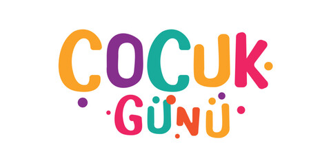 Çocuk tipografi vektör tasarımı. Translation: Children typography vector design