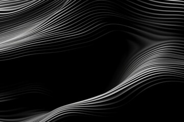 Abstract monochrome rippled surface with empty space. Generative AI