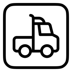 Editable semi-trailer truck vector icon. Vehicles, transportation, travel. Part of a big icon set family. Perfect for web and app interfaces, presentations, infographics, etc