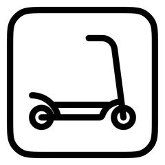 Editable kick scooter vector icon. Vehicles, transportation, travel. Part of a big icon set family. Perfect for web and app interfaces, presentations, infographics, etc