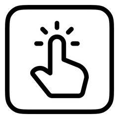 Editable one finger tap vector icon. Part of a big icon set family. Perfect for web and app interfaces, presentations, infographics, etc