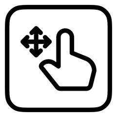 Editable one finger move vector icon. Part of a big icon set family. Perfect for web and app interfaces, presentations, infographics, etc