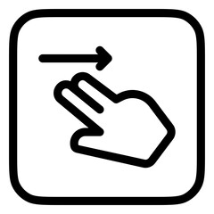 Editable two fingers swipe right vector icon. Part of a big icon set family. Perfect for web and app interfaces, presentations, infographics, etc
