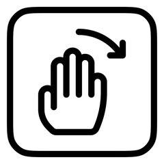 Editable hand swipe left vector icon. Part of a big icon set family. Perfect for web and app interfaces, presentations, infographics, etc