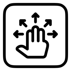 Editable three fingers move vector icon. Part of a big icon set family. Perfect for web and app interfaces, presentations, infographics, etc