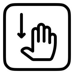 Editable four fingers swipe down vector icon. Part of a big icon set family. Perfect for web and app interfaces, presentations, infographics, etc