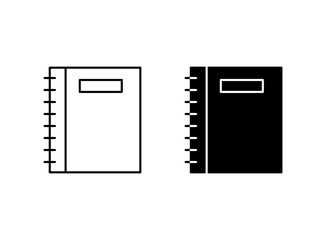 Notebook icon set. vector illustration