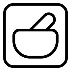 Editable mortar and pestle, parmacy vector icon. Part of a big icon set family. Perfect for web and app interfaces, presentations, infographics, etc