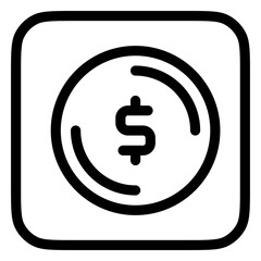 Editable dollar coin vector icon. Part of a big icon set family.  Finance, business, investment, accounting. Perfect for web and app interfaces, presentations, infographics, etc