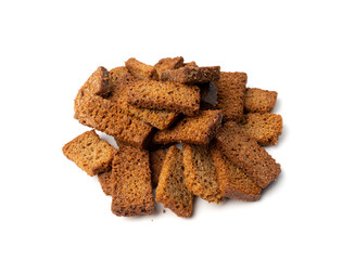 Rye Croutons, Brown Bread Rusks, Crispy Bread Cubes, Dry Rye Crouoton Crumbs, Brown Roasted Rusks