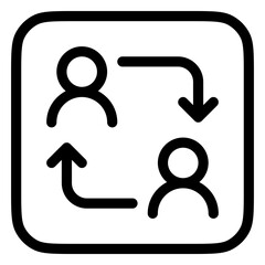 Editable employee turnover, account switch vector icon. Part of a big icon set family. Perfect for web and app interfaces, presentations, infographics, etc