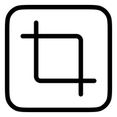 Obraz premium Editable crop tool vector icon. Part of a big icon set family. Perfect for web and app interfaces, presentations, infographics, etc