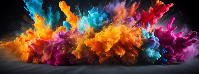 a colorful explosion, wallpaper, background, concept art
