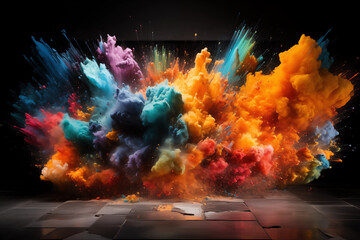 a colorful explosion, wallpaper, background, concept art