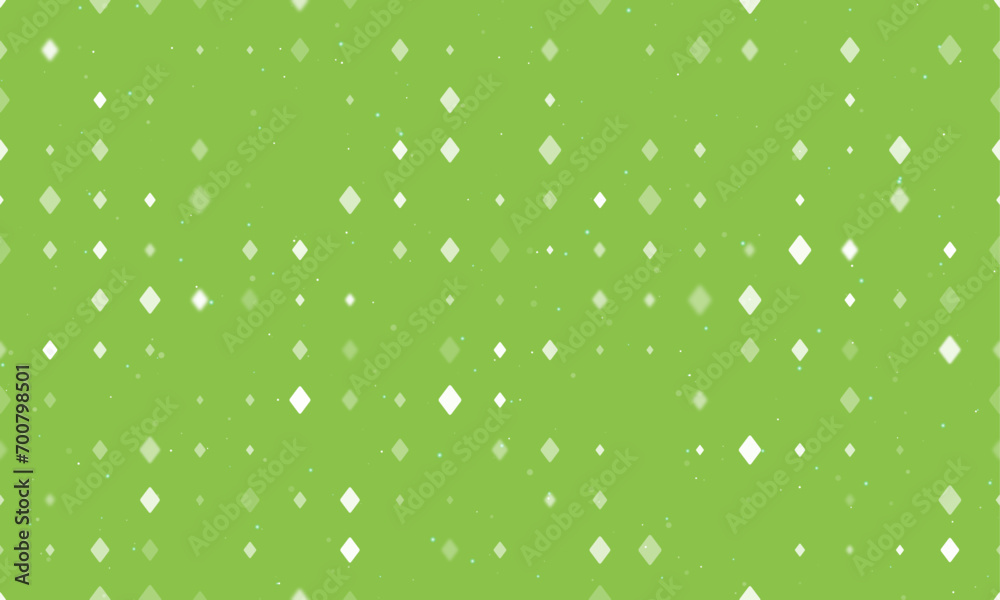 Poster seamless background pattern of evenly spaced white diamonds of different sizes and opacity. vector i