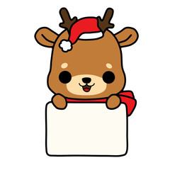 Christmas reindeer note paper 