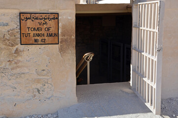 Eingang zur Grabkammer von Tutanchamun im Tal der Könige bei Theben, Luxor, Ägypten