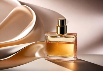 luxury niche perfume bottle on minimal background