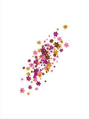 Fashionable frame of flowers. Spring background design, colorful bright flowers, decorative beautiful garden. Place for text. Design for postcard, invitation, web. Vector illustration