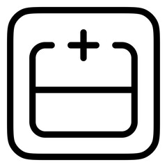 Editable add row above vector icon. Part of a big icon set family. Perfect for web and app interfaces, presentations, infographics, etc