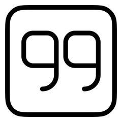 Editable quotation mark vector icon. Part of a big icon set family. Perfect for web and app interfaces, presentations, infographics, etc