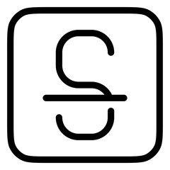 Editable strike through text format vector icon. Part of a big icon set family. Perfect for web and app interfaces, presentations, infographics, etc