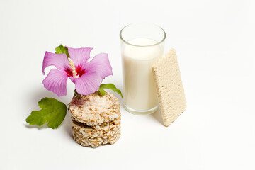 Rice biscuits for proper nutrition and weight loss, diet
