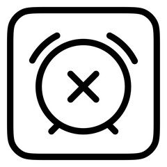 Editable vector turn off, close, delete alarm icon. Part of a big icon set family. Perfect for web and app interfaces, presentations, infographics, etc